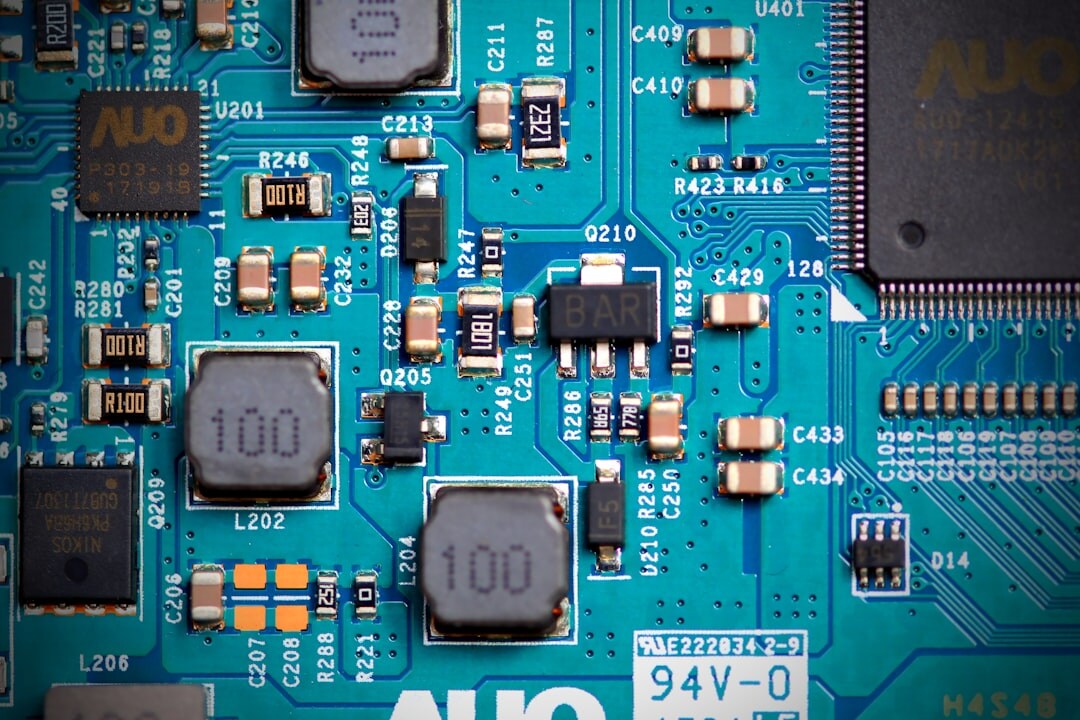 Electronic circuit board representing advanced signal processing technology